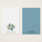 フローラエレガントつる植物イヤリングネックレスディスプレイカード (正面&裏面)