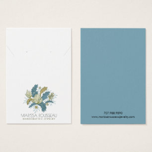 フローラエレガントつる植物イヤリングネックレスディスプレイカード