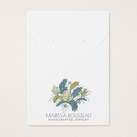 フローラエレガントつる植物イヤリングネックレスディスプレイカード (正面)