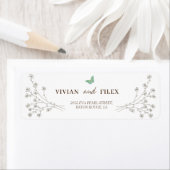 フローラエレガントとミニバタフライ差出人住所 ラベル (インサイチュ)