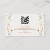 フローラエレガントとミニマルQR付き 名刺 (裏面)
