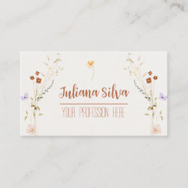 フローラエレガントとミニマルQR付き 名刺