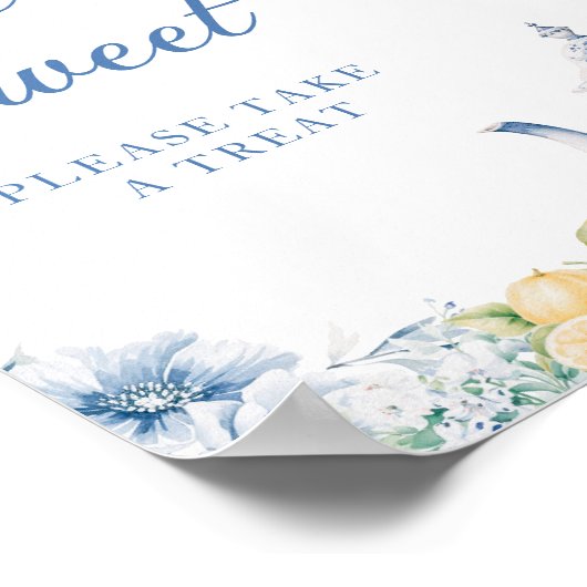 フローラエレガントとレモンの愛は甘い ポスター (角)