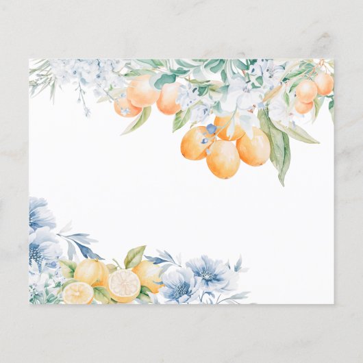 フローラエレガントと柑橘類のアドバイスとウィッシュのカード (裏面)