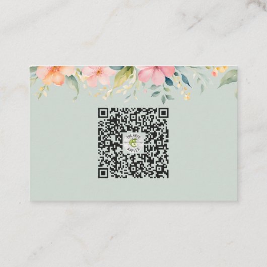 フローラエレガントなウェディングプランナースモールビジネス 名刺 (裏面)