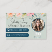フローラエレガントなウェディングプランナースモールビジネス 名刺 (正面)