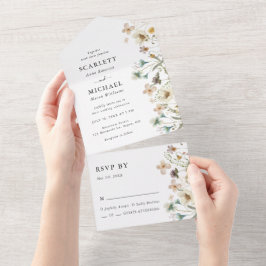 フローラエレガントな結婚式 オールインワン招待状