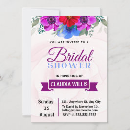 フローラエレガントのシャワー招待 招待状