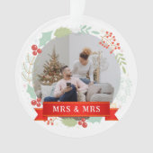 フローラエレガントの初めてのクリスマスはミスター・アンド・ミセス オーナメント (正面)