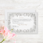 フローラエレガントの女性の日の歴史ありがとうご注意 サンキューカード