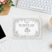 フローラエレガントの女性の日の歴史ありがとうご注意 サンキューカード