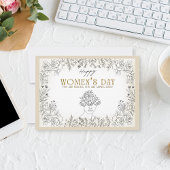 フローラエレガントの女性の日の歴史ありがとうご注意 サンキューカード