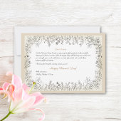 フローラエレガントの女性の日の歴史ありがとうご注意 サンキューカード