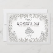 フローラエレガントの女性の日の歴史ありがとうご注意 サンキューカード (正面)