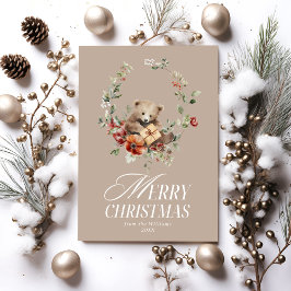 フローラエレガントの水彩メリークリスマスの願い シーズンカード