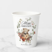 フローラエレガントの水彩メリークリスマスの願い 紙コップ (裏面)