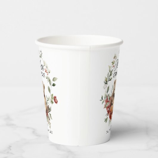 フローラエレガントの水彩メリークリスマスの願い 紙コップ