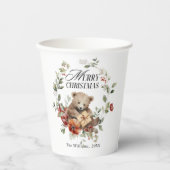 フローラエレガントの水彩メリークリスマスの願い 紙コップ