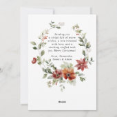 フローラエレガントの水彩メリークリスマスフォト シーズンカード (裏面)