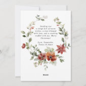 フローラエレガントの水彩メリークリスマスフォト シーズンカード (裏面)