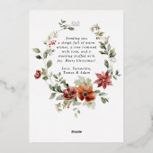 フローラエレガントの水彩メリークリスマスフォト 箔シーズンカード (裏面)