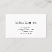 フローラエレガントの白いデイジーをメイソンの瓶に入れる 名刺 (裏面)