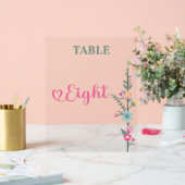 フローラエレガントの結婚テーブル番号EIGHT アクリルサイン (ウェディング)