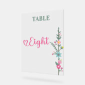 フローラエレガントの結婚テーブル番号EIGHT アクリルサイン (傾斜)