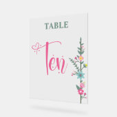 フローラエレガントの結婚テーブル番号TEN アクリルサイン (傾斜)