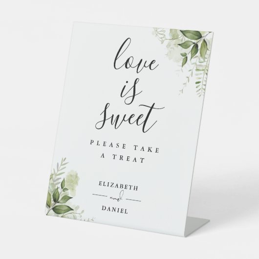 フローラエレガントの緑の愛は甘い 台座サイン (正面)