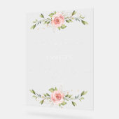 フローラエレガントの赤ちゃんシャワー アクリルサイン (傾斜)