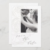 フローラエレガントは日付を保存する。 セーブザデート (正面/裏面)