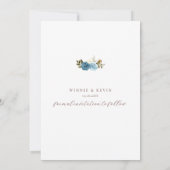 フローラエレガントは日付を保存 招待状 (裏面)