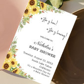 フローラエレガントひまわり赤ちゃんシャワー歓迎サイン ポスター