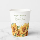 フローラエレガントひまわり赤ちゃんシャワー 紙コップ (裏面)