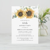 フローラエレガントひまわり60th誕生日パーティー 招待状 (スタンド正面)
