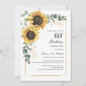 フローラエレガントひまわり60th誕生日パーティー 招待状 (正面)
