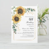 フローラエレガントひまわり60th誕生日パーティー 招待状 (スタンド正面)