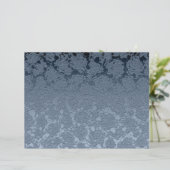 フローラエレガントほこりっぽい青い白いパターン (スタンド正面)