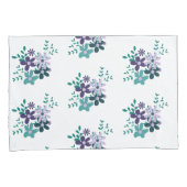 フローラエレガントアクアグリーン紫紫色光 枕カバー (正面右)