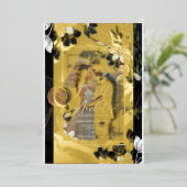 フローラエレガントアクリル系結婚式招待状ワックス 箔招待状 (立ち正面)