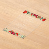 フローラエレガントアクリル結婚式招待状スイート アクリル招待状 (レイダウン)