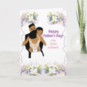 フローラエレガントアフリカ系アメリカ人の父の日 カード (正面)