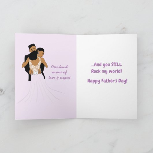 フローラエレガントアフリカ系アメリカ人の父の日 カード (内部)