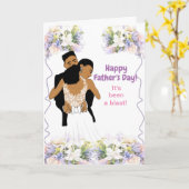 フローラエレガントアフリカ系アメリカ人の父の日 カード (黄色い花)