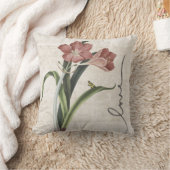 「フローラエレガントアマリリスと脚本デザイン枕 クッション (ブランケット)