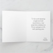 フローラエレガントアモダンアート記念日カード カード (内部)