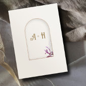 フローラエレガントアーチイスラーム結婚モノグラム 招待状