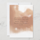 フローラエレガントアーチピーチ赤面テラコッタ結婚ズ 招待状 (裏面)