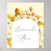 フローラエレガントアーチレモネードバーポスター ポスター (正面)